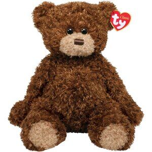Ty Classic - Shaggy the Curly Hair Brown Teddy Bear Plush 32cm (Long) New w/Tag